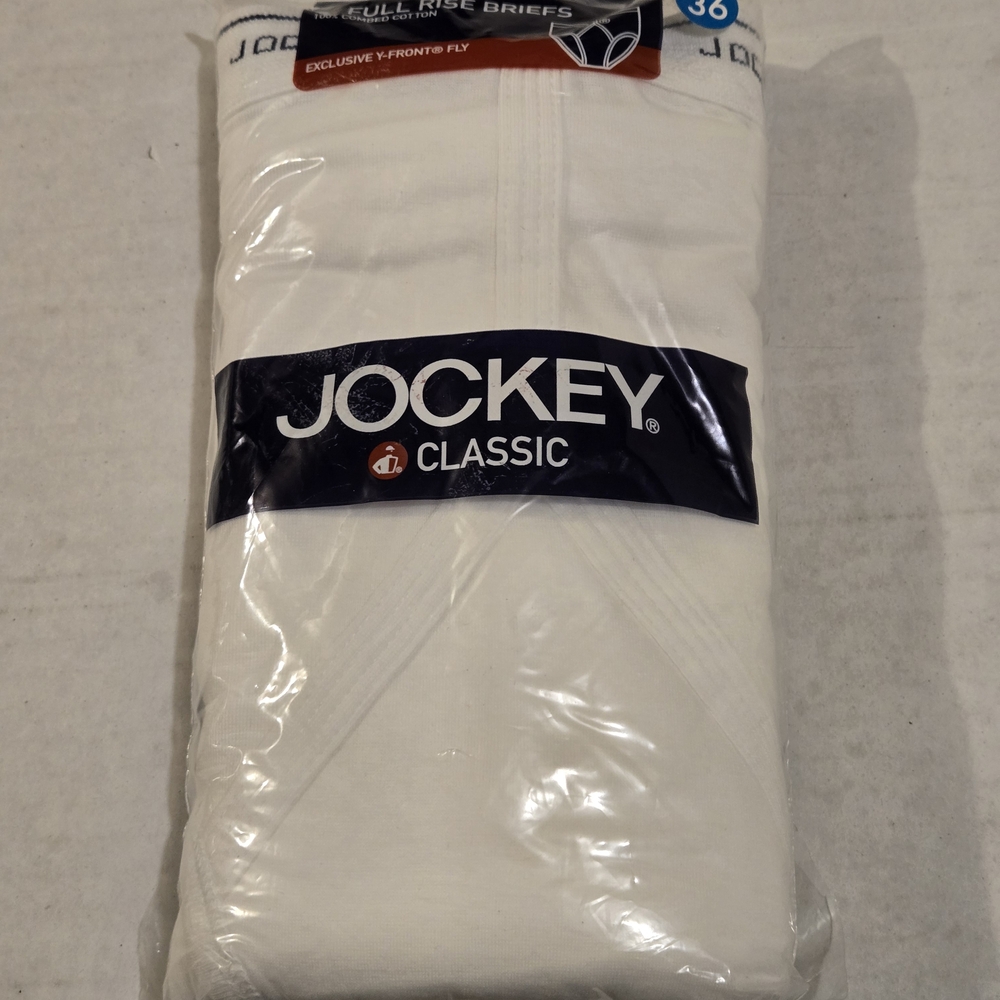 Full Rise White Briefs 4-Pack, Size 36 Waist - Comfortable Men's Underwear